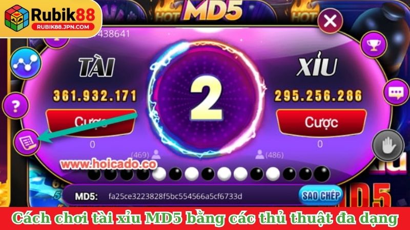 Cách chơi tài xỉu MD5 bằng các thủ thuật đa dạng