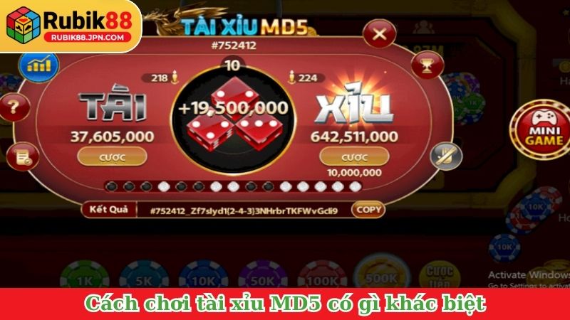 Cách chơi tài xỉu MD5 có gì khác biệt