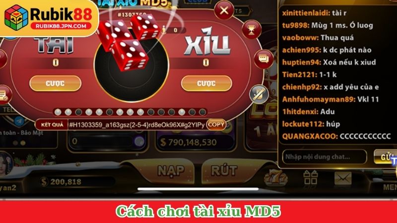 Cách chơi tài xỉu MD5