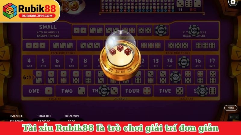 Tài xỉu Rubik88 là trò chơi giải trí đơn giản