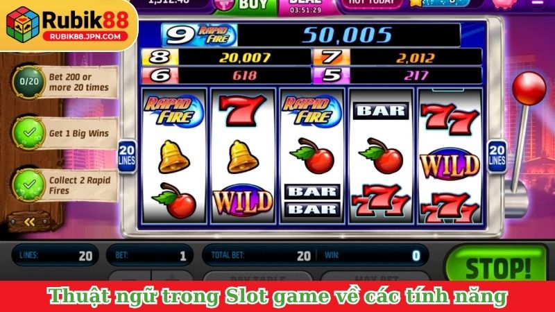 Thuật ngữ trong slot game về các tính năng